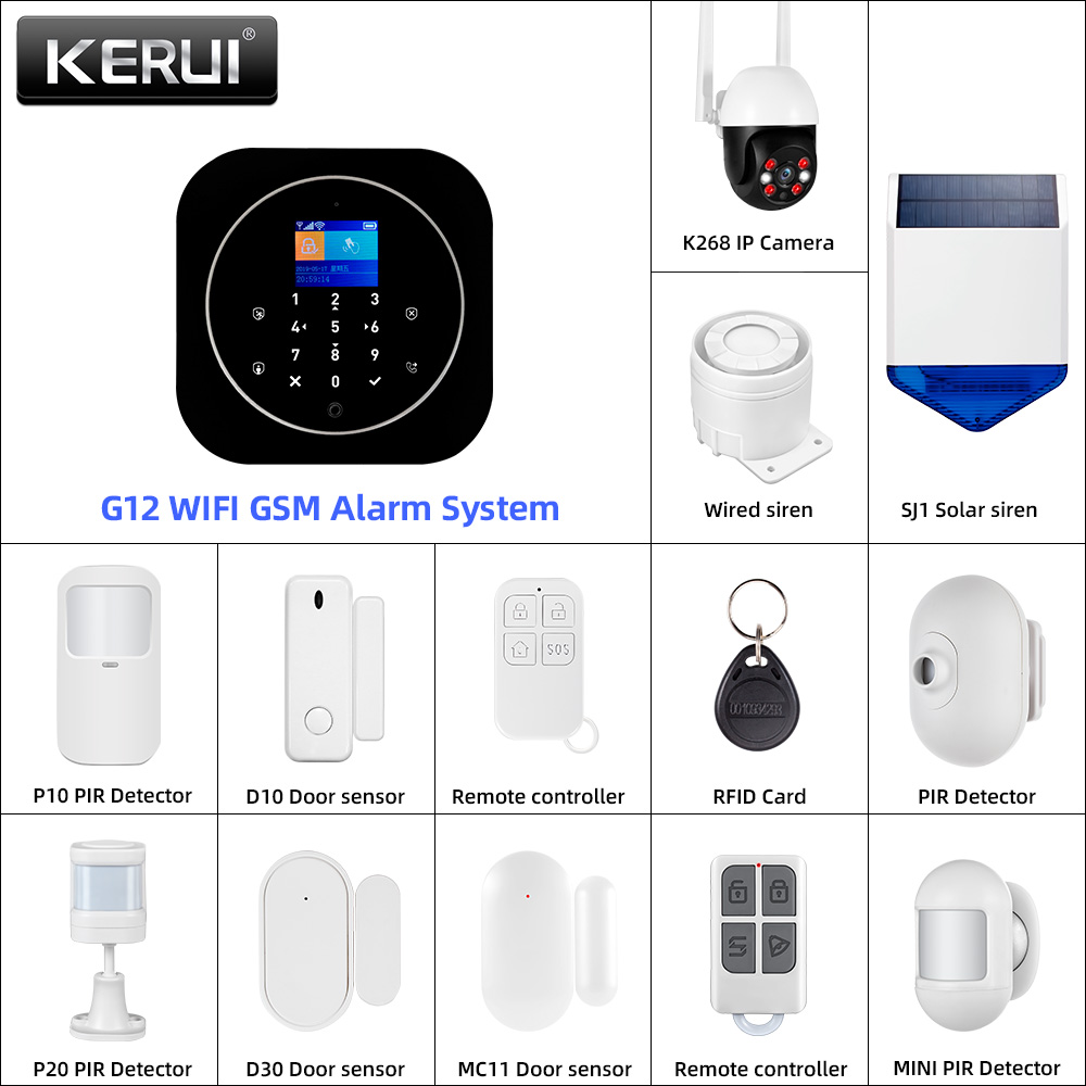Home Automation Diy - KERUI G12 2G Wifi نظام إنذار