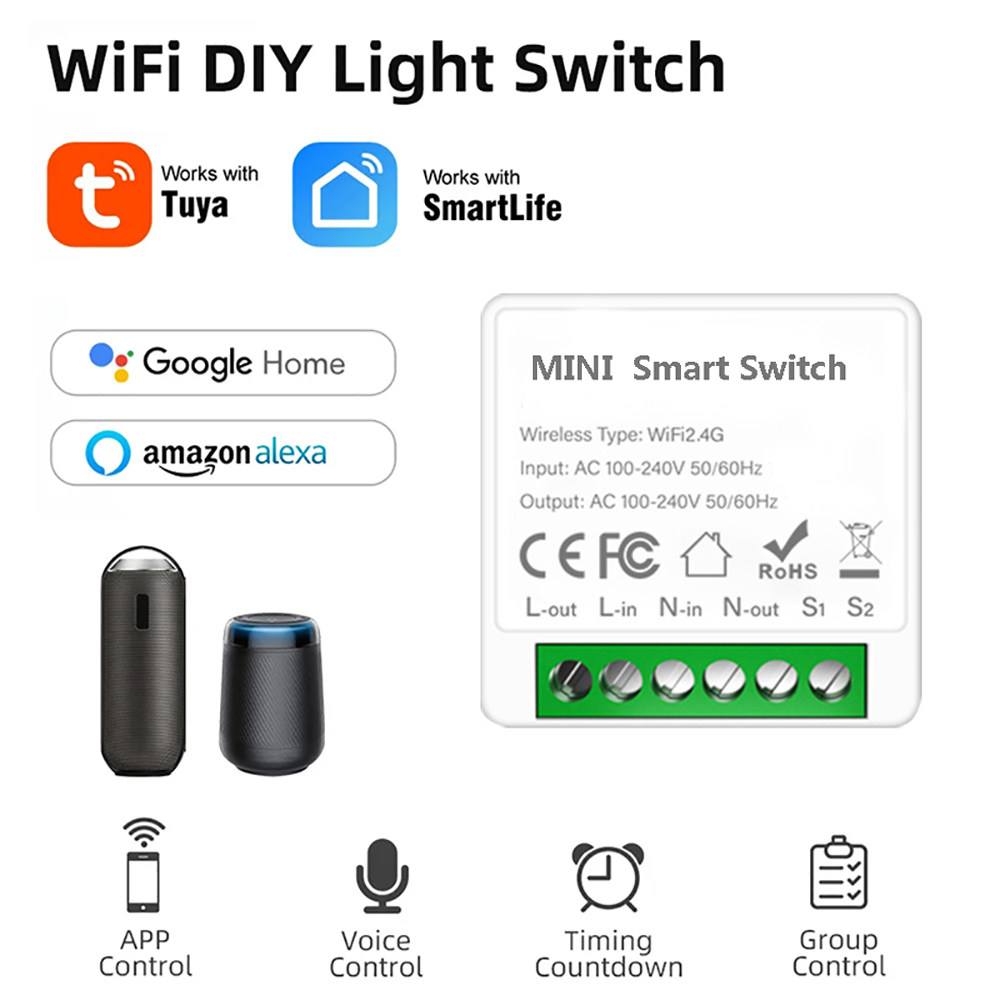 Diy Home Automation Controller - 2 طريقة التحكم Tuya Mini 16A