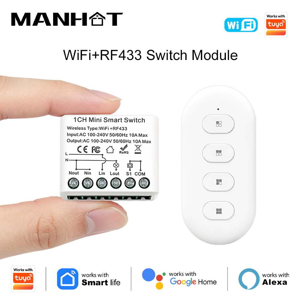 433Mhz Receiver Module - مفتاح إضاءة ذكي لاسلكي بتقنية واي