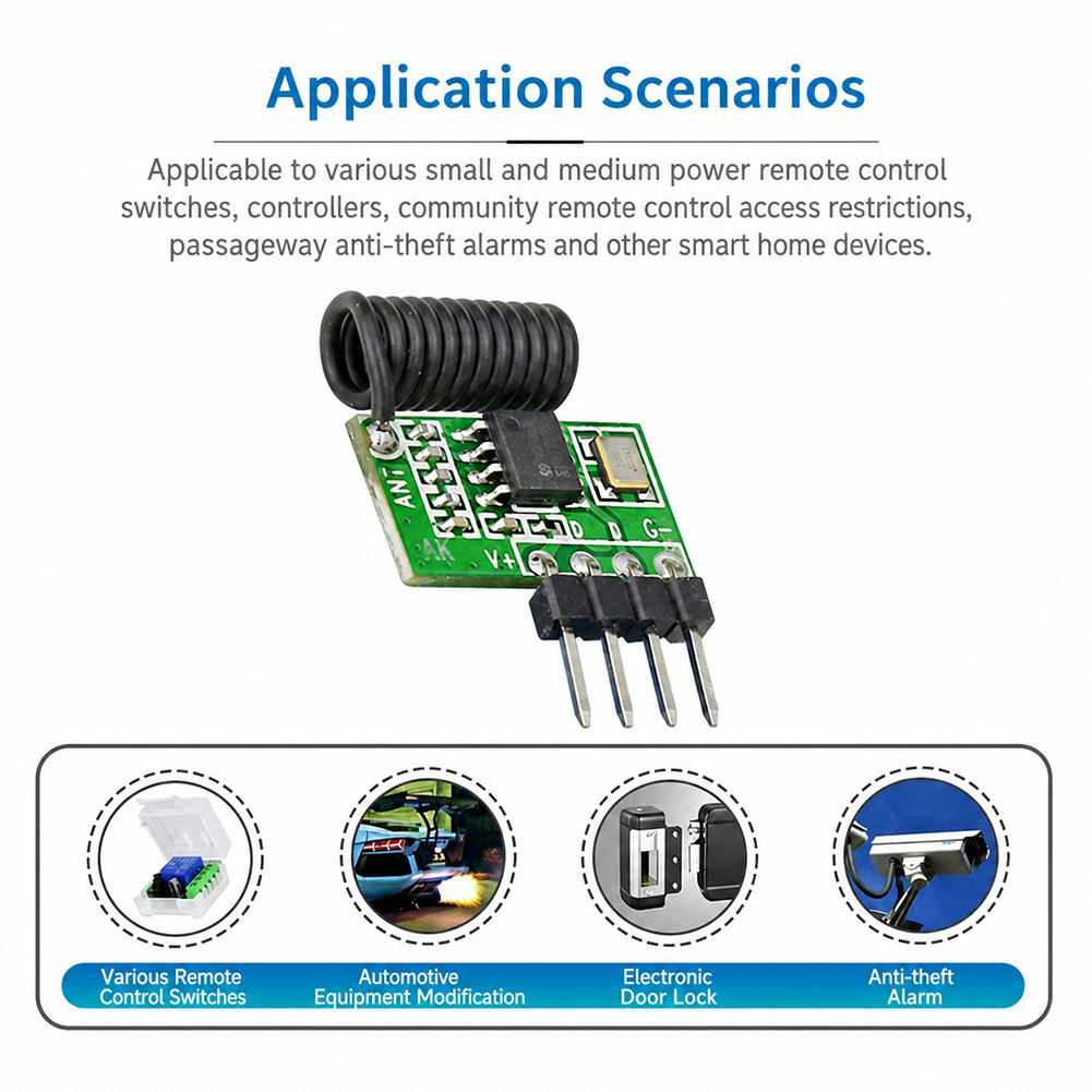 433Mhz Receiver Module - وحدة استقبال RF سوبرهيتودرين 315 ميجاهرتز/433