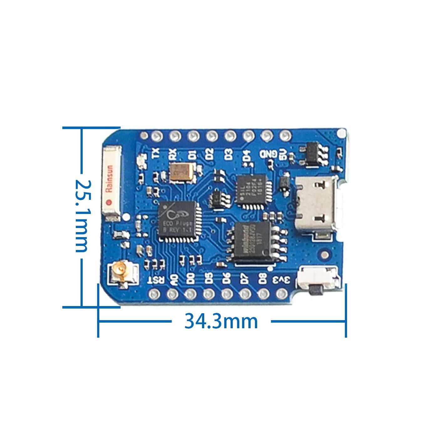 WEMOS-موصل هوائي خارجي ، لوحة  - مراجعة Esp8266 Nodemcu Board وسعره
