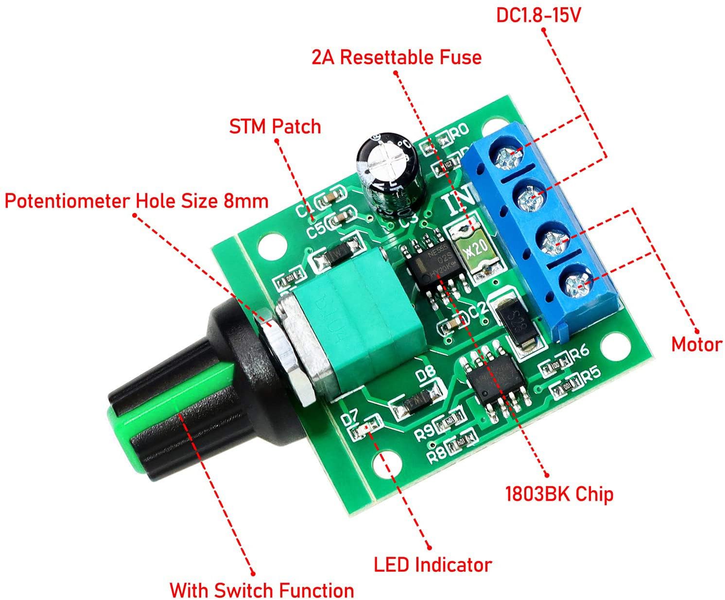 2 قطعة/4 قطعة/6 قطعة 1.8 فولت  - مراجعة Level Shifter 3.3V وسعره