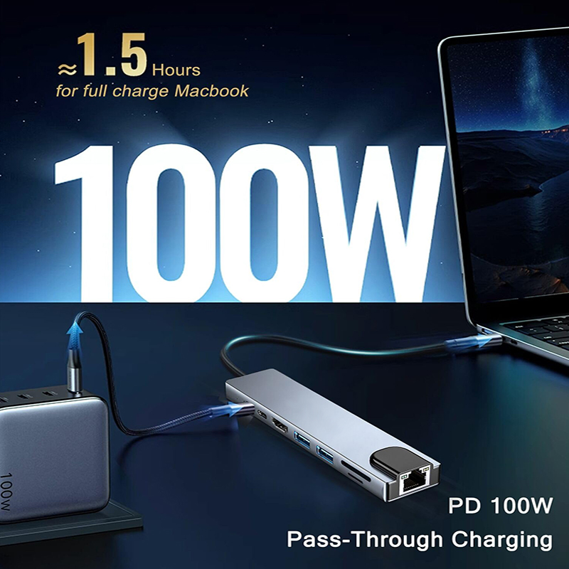 محور USB من النوع C 8 في 1 لمح - مراجعة Home Assistant Sd وسعره