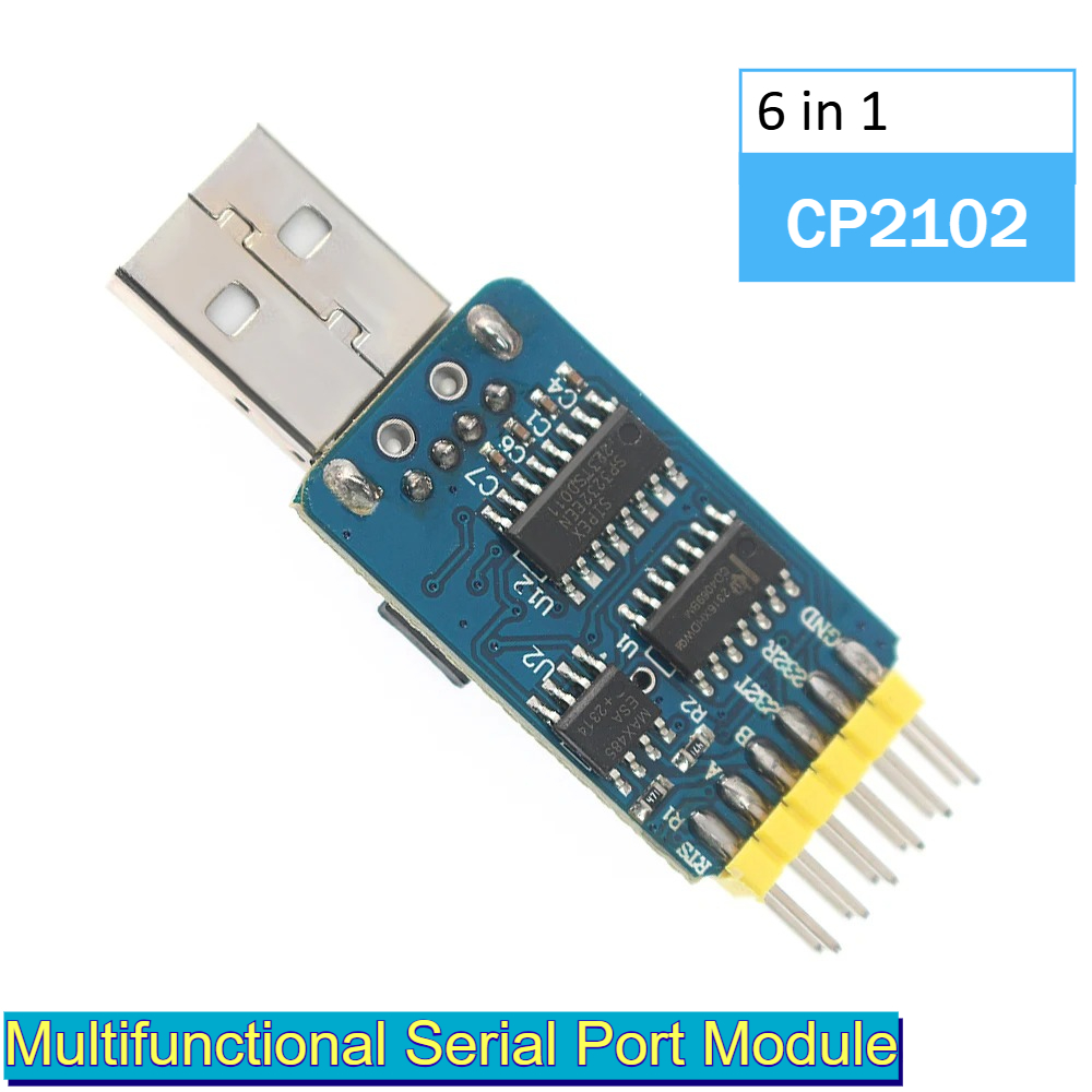 6 في 1 USB محول مسلسل CP2102 U - مراجعة Level Shifter 3.3V وسعره
