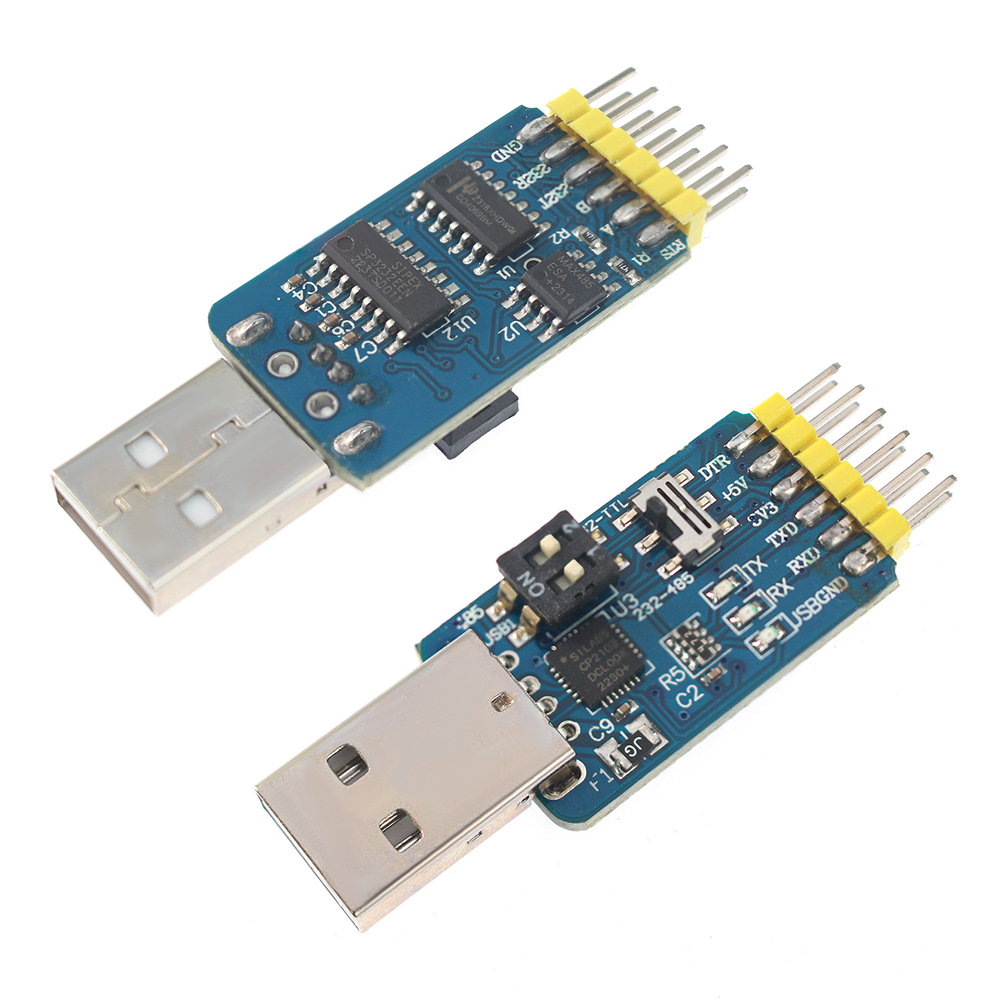 6 في 1 USB محول مسلسل CP2102 U - مراجعة Level Shifter 3.3V وسعره