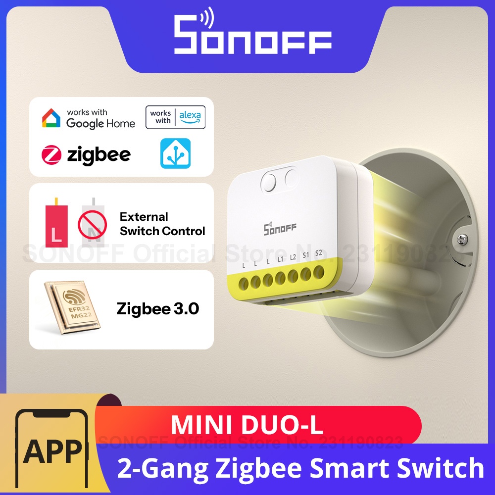 SONOFF MINI DUO-L 2-Gang Zigbe - مراجعة Sonoff Basic Switch وسعره