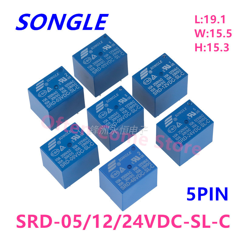 5 قطعة جديد التتابع SRD-05VDC- - مراجعة Shelly Relay Module وسعره