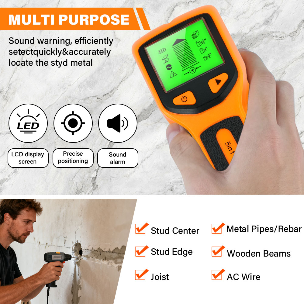 جديد 5 في 1 كاشف الجدار يده كا - مراجعة Water Leak Detector Wired وسعره