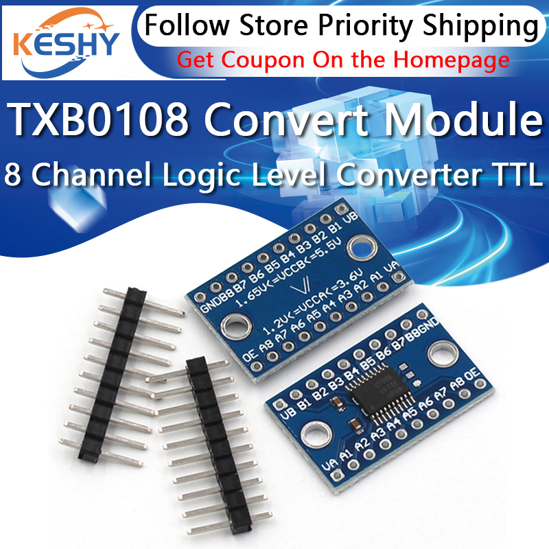 3.3 فولت 5 فولت TXS0108E 8 قنا - مراجعة Level Shifter 3.3V وسعره