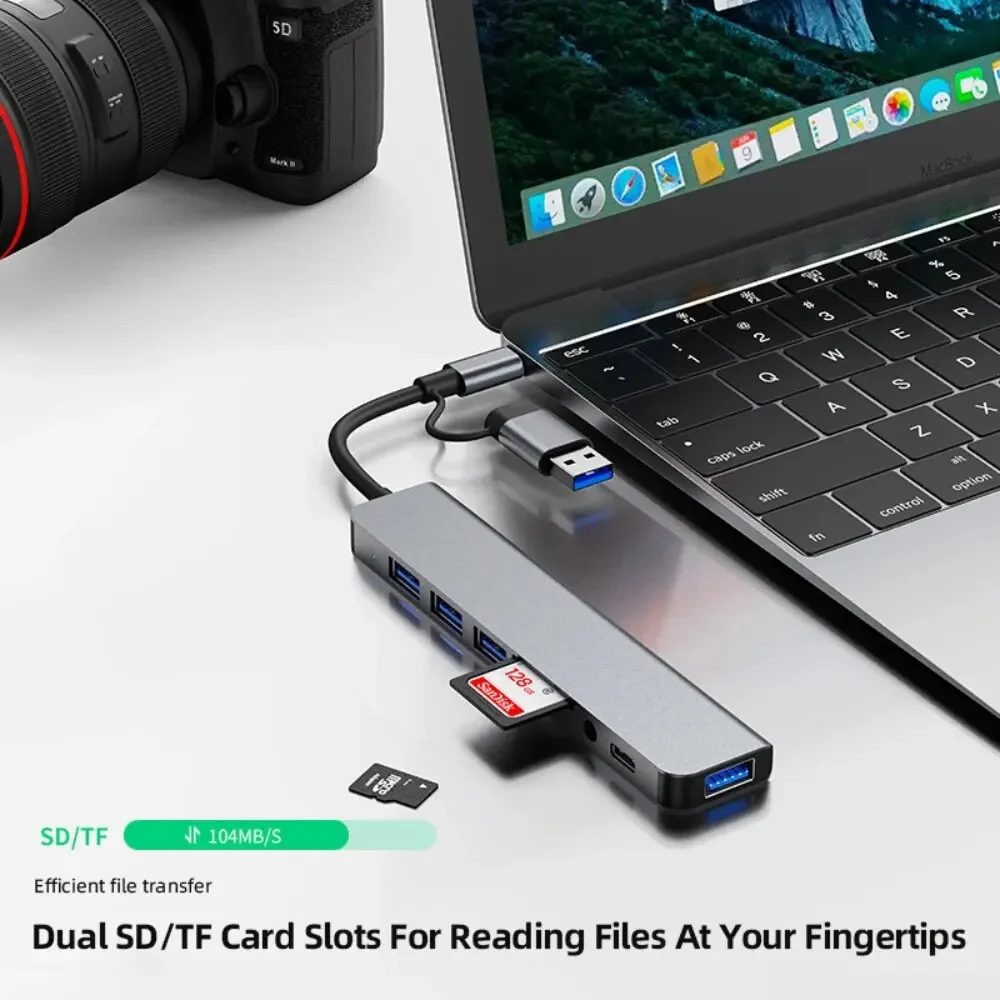 8 في 2 USB-C Hub مع 3.0 SD/TF  - مراجعة Home Assistant Sd وسعره