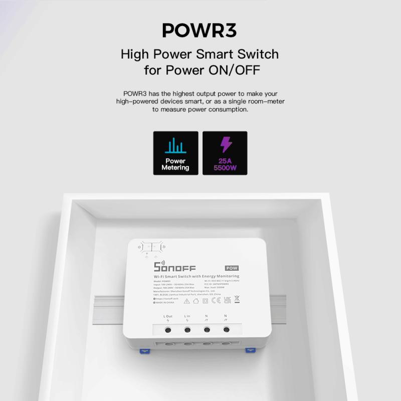 SONOFF POW POWR3/Powr316/POWR3 - مراجعة Sonoff Basic Switch وسعره