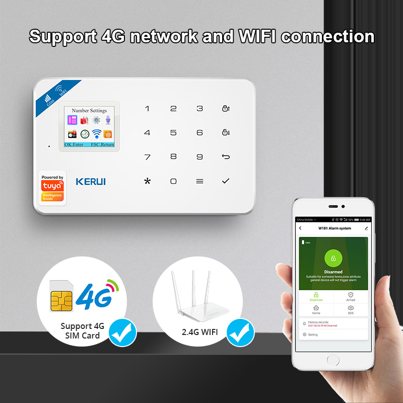 KERUI نظام إنذار أمان عدة W184 - مراجعة Smart Home Automation Diy وسعره