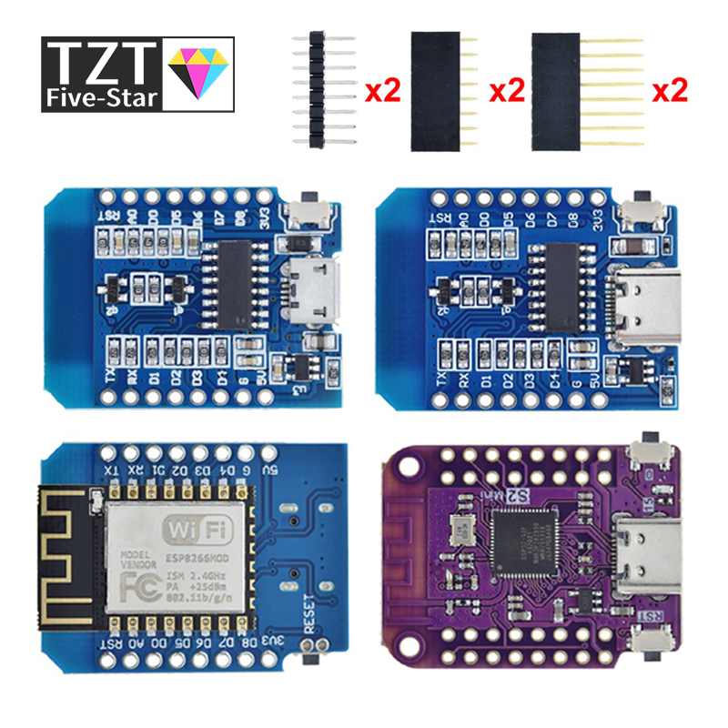 WeMos D1 Mini Pro V3.0 NodeMcu - مراجعة Esp8266 Nodemcu Board وسعره