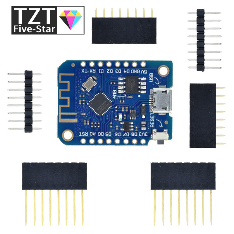 WeMos D1 Mini Pro V3.0 NodeMcu - مراجعة Esp8266 Nodemcu Board وسعره